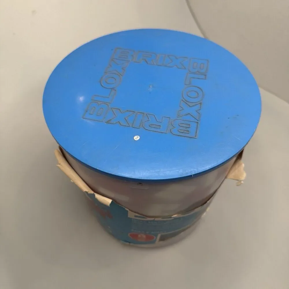 Sears BRIX BLOX 1000pc Bucket Bricks Gears Red White Blue Vintage 5 Lbs EUC